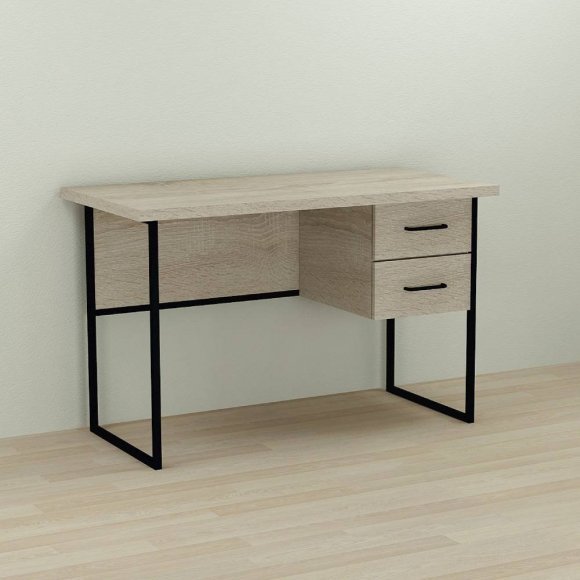 Письмовий стіл Ferrum-decor Дакота 76x140x60 чорний ДСП Дуб Сонома 32мм (FRD-101932)