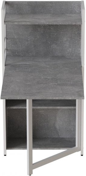 Стіл книжка з етажеркою Практик 1 Ferrum-decor 1200x640x990 Білий метал ДСП Бетон 16 мм (FRD-104624) Стіл книжка з етажеркою Практик 1 Ferrum-decor 1200x640x990 Білий метал ДСП Бетон 16 мм (FRD-104624)