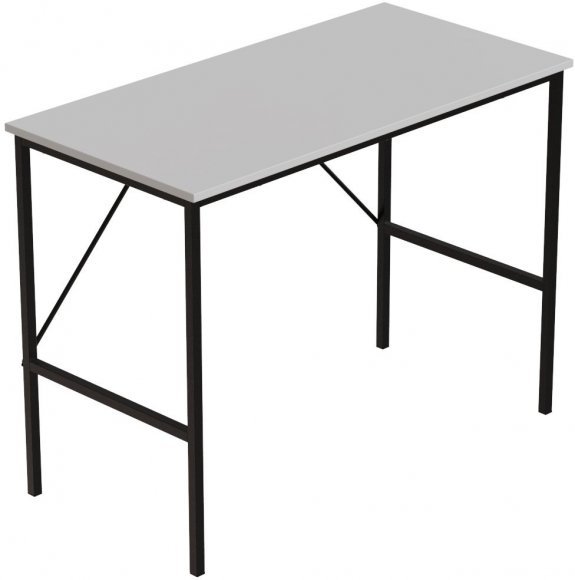 Стіл письмовий Line Тайм Ferrum-decor 750x1000x500 Чорний метал ДСП Біле 16 мм (FRD-104864)