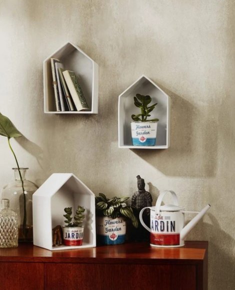 Декор на стіну Plant Home кераміка 16х15х24 см білий 62329