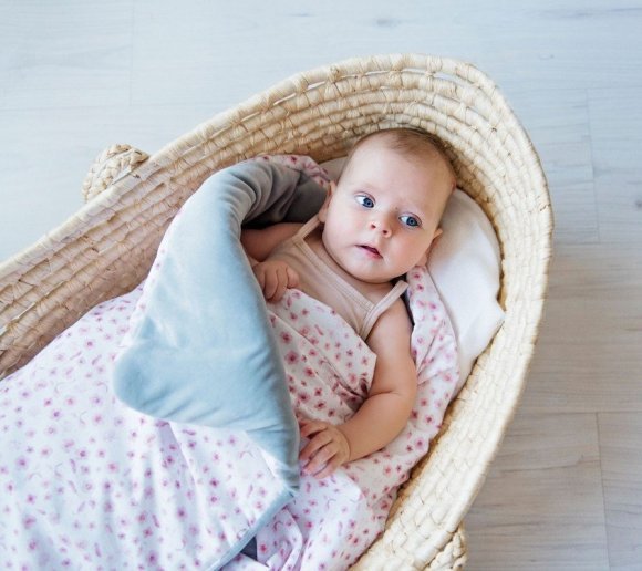 Ковдра двостороння 80х100 см Pink Flowers lullalove-1380 Ковдра двостороння 80х100 см Pink Flowers lullalove-1380