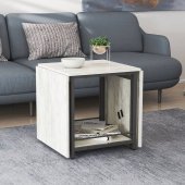 Стіл журнальний трансформер Куб Комбо Ferrum-decor 540x532x500 Чорний метал ДСП Бетон 16 мм (FRD-105155)