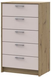 Комод Doros Ронді Дуб Артизан/Кашемір 5 ящиків 60х40х100 DRS-011784 (41516189) Комод Doros Ронді Дуб Артизан/Кашемір 5 ящиків 60х40х100 DRS-011784 (41516189)