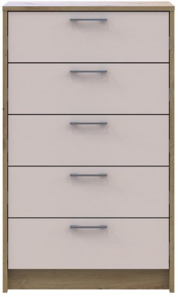 Комод Doros Ронді Дуб Артизан/Кашемір 5 ящиків 60х40х100 DRS-011784 (41516189)