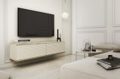 Тумба під телевізор навісна Perfect Home Оро / Oro 2-дверна RTV135 MDF Бежевий (PFH-091356)
