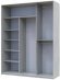 Шафа-купе Doros City Light Сосна Натти 3 Дзеркала 180х60х225 (DRS-011970)