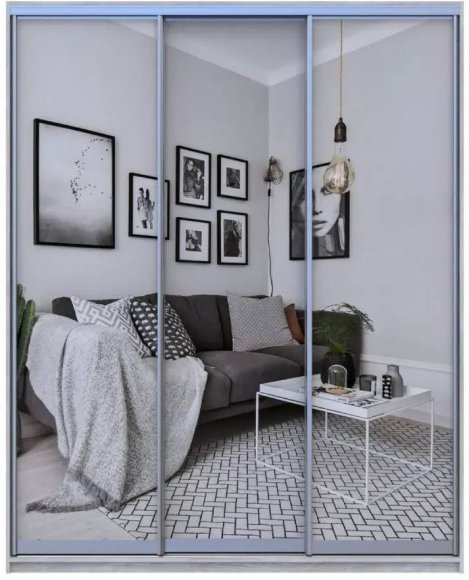 Шафа-купе Doros City Light Сосна Натти 3 Дзеркала 180х60х225 (DRS-011970)