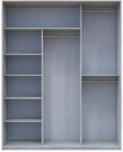 Шафа-купе Doros City Light Сосна Натти 3 Дзеркала 180х60х225 (DRS-011970)