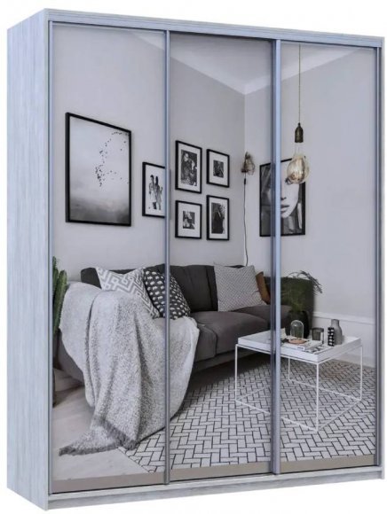 Шафа-купе Doros City Light Сосна Натти 3 Дзеркала 180х60х225 (DRS-011970)