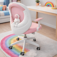 Крісло обертове дитяче з підставкою для ніг PERFECT KIDS ASTRONAUT PINK Perfect Home Рожевий (PFH-092115) Крісло обертове дитяче з підставкою для ніг PERFECT KIDS ASTRONAUT PINK Perfect Home Рожевий (PFH-092115)
