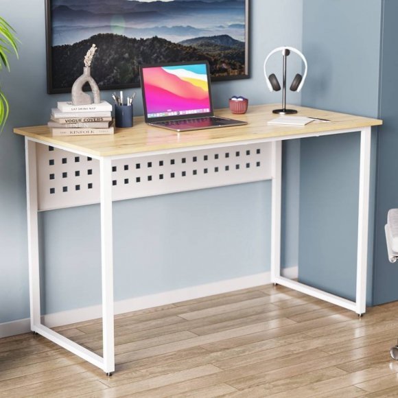 Комп'ютерний стіл Ferrum-decor Майк 75x100x60 білий ДСП Дуб Сан-Марино 16мм (FRD-101300)