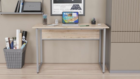 Комп'ютерний стіл Ferrum-decor Коді 75x140x60 сірий ДСП Дуб Сан-Марино 16мм (FRD-101674)