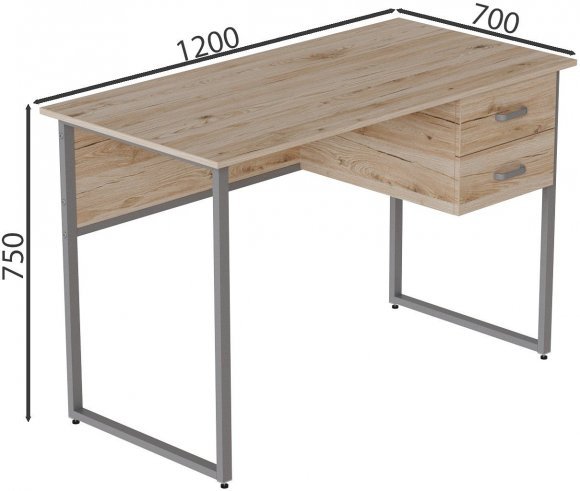 Комп'ютерний стіл Ferrum-decor Дакота 75x120x70 сірий ДСП Дуб Сан-Марино 32мм (FRD-102346) Комп'ютерний стіл Ferrum-decor Дакота 75x120x70 сірий ДСП Дуб Сан-Марино 32мм (FRD-102346)