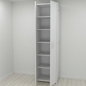 Шафа Гардероб Уні секція 7 серії Конект Ferrum-decor 220x60x50см Білий метал ДСП Білий 16 мм (FRD-104567)