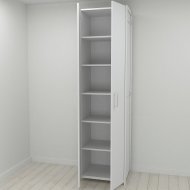Шафа Гардероб Уні секція 7 серії Конект Ferrum-decor 220x60x50см Білий метал ДСП Білий 16 мм (FRD-104567)