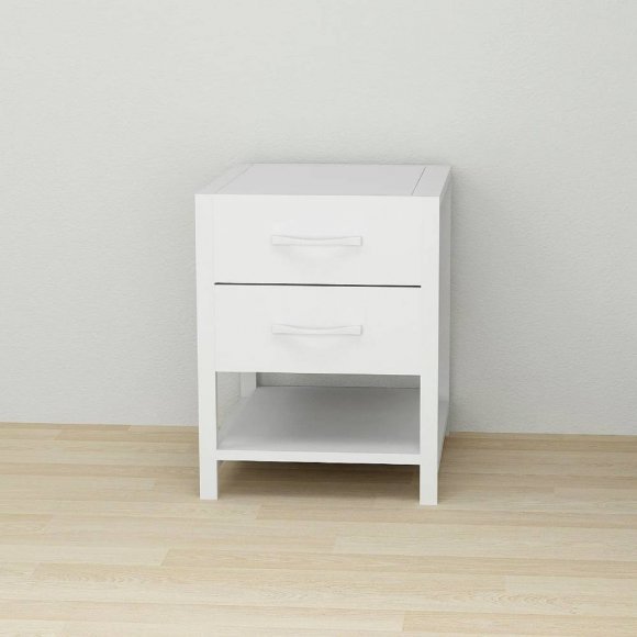 Тумба універсальна Ferrum-decor Вів'єн 2/1 50x41x40 білий ДСП Біле 16мм (FRD-104176) Тумба універсальна Ferrum-decor Вів'єн 2/1 50x41x40 білий ДСП Біле 16мм (FRD-104176)