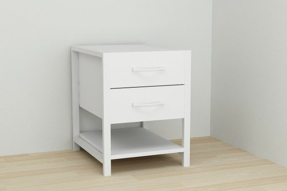 Тумба універсальна Ferrum-decor Вів'єн 2/1 50x41x40 білий ДСП Біле 16мм (FRD-104176) Тумба універсальна Ferrum-decor Вів'єн 2/1 50x41x40 білий ДСП Біле 16мм (FRD-104176)