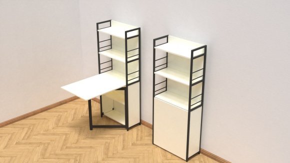 Стіл книжка з етажеркою Практик 2 Ferrum-decor 1555x640x990 Чорний метал ДСП Біле 16 мм (FRD-104625) Стіл книжка з етажеркою Практик 2 Ferrum-decor 1555x640x990 Чорний метал ДСП Біле 16 мм (FRD-104625)