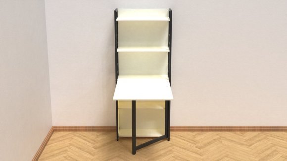 Стіл книжка з етажеркою Практик 2 Ferrum-decor 1555x640x990 Чорний метал ДСП Біле 16 мм (FRD-104625) Стіл книжка з етажеркою Практик 2 Ferrum-decor 1555x640x990 Чорний метал ДСП Біле 16 мм (FRD-104625)