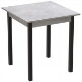 Стіл кухонний Ferrum-decor Дієго 75x80x80 Чорний ДСП Бетон 16мм (FRD-105578)