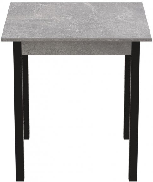Стіл кухонний Ferrum-decor Дієго 75x80x80 Чорний ДСП Бетон 16мм (FRD-105578)