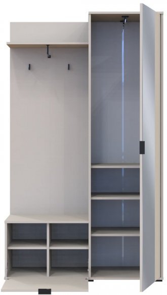 Передпокій Doros Дора Кашемір 1 ДСП/1 Дзеркало 113.5х40х192 DRS-011780 (44900364) Передпокій Doros Дора Кашемір 1 ДСП/1 Дзеркало 113.5х40х192 DRS-011780 (44900364)