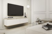 Тумба під телевізор навісна Perfect Home Оро / Oro 2-дверна RTV135 MDF Білий (PFH-091354)