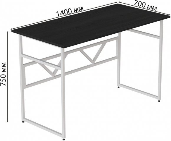 Комп'ютерний стіл Ferrum-decor Раян 75x140x70 білий ДСП Сосна Кембра 16мм (FRD-101175)