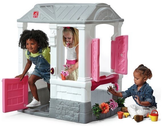 Дитячий будиночок Courtyard Cottage рожевий 118х100х83 см 45685