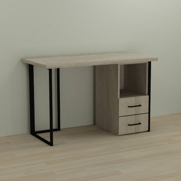 Письмовий стіл Ferrum-decor Отто 76x120x60 чорний ДСП Дуб Сонома 32мм (FRD-103577)