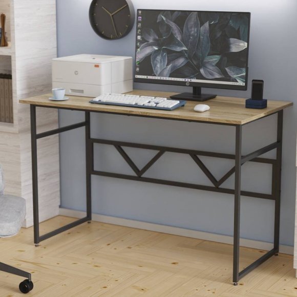 Письмовий стіл Ferrum-decor Райан 75x100x70 чорний ДСП Дуб Сонома 16мм (FRD-103702)
