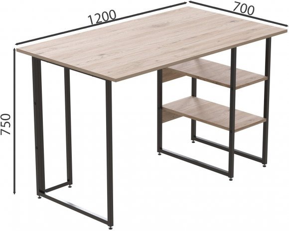 Комп'ютерний стіл Ferrum-decor Кевін 75x120x70 чорний ДСП Дуб Сан-Марино 16мм (FRD-103830) Комп'ютерний стіл Ferrum-decor Кевін 75x120x70 чорний ДСП Дуб Сан-Марино 16мм (FRD-103830)
