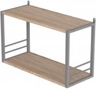 Книжкова полиця універсальна Ferrum-decor Стім 1 38x63x26 сірий ДСП Дуб Сан-Марино 16мм (FRD-104098)