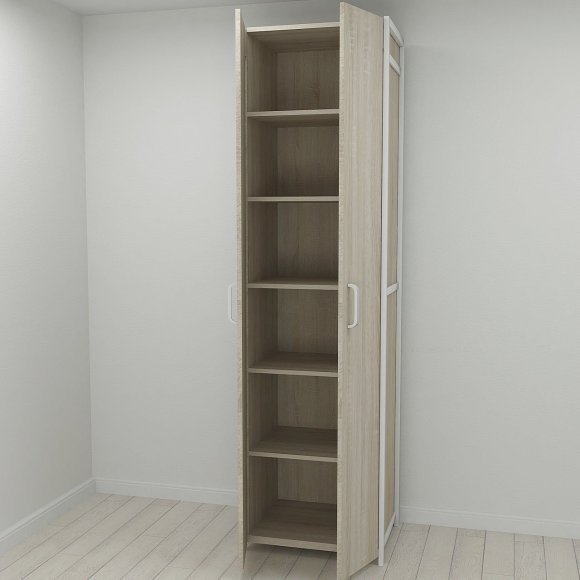 Шафа Гардероб Уні секція 7 серії Конект Ferrum-decor 220x60x50см Білий метал ДСП Дуб Сонома 16 мм (FRD-104569) Шафа Гардероб Уні секція 7 серії Конект Ferrum-decor 220x60x50см Білий метал ДСП Дуб Сонома 16 мм (FRD-104569)