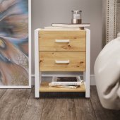 Тумба універсальна Ferrum-decor Вів'єн 2/1 50x41x40 білий ДСП Дуб Сан-Марино 16мм (FRD-104177)