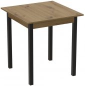 Стіл кухонний Ferrum-decor Дієго 75x90x90 Чорний ДСП Дуб Артизан 16мм (FRD-105721)