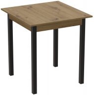 Стіл кухонний Ferrum-decor Дієго 75x90x90 Чорний ДСП Дуб Артизан 16мм (FRD-105721)