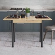 Обідній стіл трансформер розкладний Берта Ferrum-decor 750x1400x900 Чорний метал ДСП Дуб Артизан 16 мм (FRD-105183) Обідній стіл трансформер розкладний Берта Ferrum-decor 750x1400x900 Чорний метал ДСП Дуб Артизан 16 мм (FRD-105183)