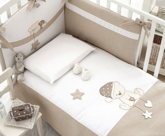 Mary Baby Постельный комплект Stellina бежевый 12/CP/ST/L