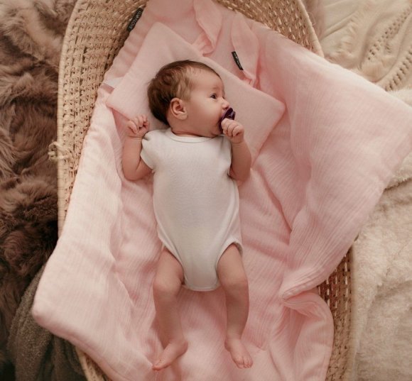 Ковдра всесезонна 65x70 см Powder Pink lullalove-7484