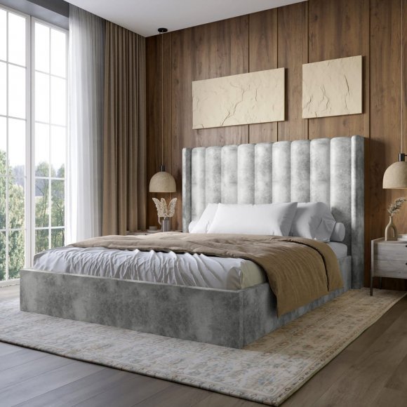 Двоспальне ліжко LION Ніно 160x200 см SILK 101 Бежевий (LION-045036) Двоспальне ліжко LION Ніно 160x200 см SILK 101 Бежевий (LION-045036)