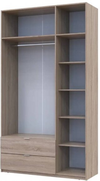 Шафа для одягу Doros Лукас Дуб Сонома 3ДСП 135х50х240 DRS-011655 (80737803)
