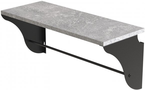 Настінна полиця Ferrum-decor Комфі 260x500x240 метал Чорний ДСП Бетон 16 мм (FRD-102722) Настінна полиця Ferrum-decor Комфі 260x500x240 метал Чорний ДСП Бетон 16 мм (FRD-102722)