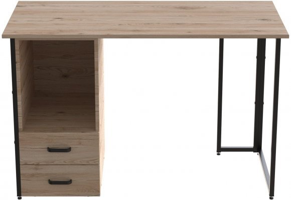 Комп'ютерний стіл Ferrum-decor Отто 76x120x60 чорний ДСП Дуб Сан-Марино 32мм (FRD-103579)