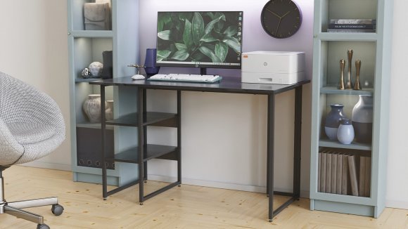 Комп'ютерний стіл Ferrum-decor Кевін 75x120x70 чорний ДСП Сосна Кембра 16мм (FRD-103831)