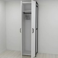 Шафа Гардероб Уні секція 6 серії Конект Ferrum-decor 220x60x50см Чорний метал ДСП Білий 16 мм (FRD-104571) Шафа Гардероб Уні секція 6 серії Конект Ferrum-decor 220x60x50см Чорний метал ДСП Білий 16 мм (FRD-104571)