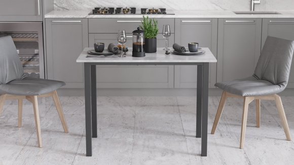 Стіл універсальний Knap Ferrum-decor 750x1000x700 Чорний метал ДСП Бетон 16 мм (FRD-106368) Стіл універсальний Knap Ferrum-decor 750x1000x700 Чорний метал ДСП Бетон 16 мм (FRD-106368)