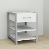 Тумба універсальна Ferrum-decor Вів'єн 1/2 50x41x40 сірий ДСП Біле 16мм (FRD-104133) Тумба універсальна Ferrum-decor Вів'єн 1/2 50x41x40 сірий ДСП Біле 16мм (FRD-104133)