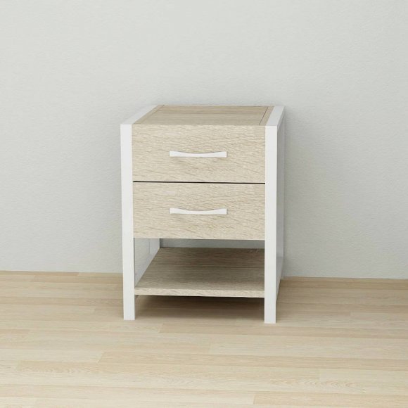 Тумба універсальна Ferrum-decor Вів'єн 2/1 50x41x40 білий ДСП Дуб Сонома 16мм (FRD-104178)