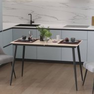 Стіл кухонний розкладний Данді на конусних ногах Ferrum-decor 75x120 160)x70 Чорний метал ДСП Дуб Сан-Марино 16 мм (FRD-106782) Стіл кухонний розкладний Данді на конусних ногах Ferrum-decor 75x120 160)x70 Чорний метал ДСП Дуб Сан-Марино 16 мм (FRD-106782)